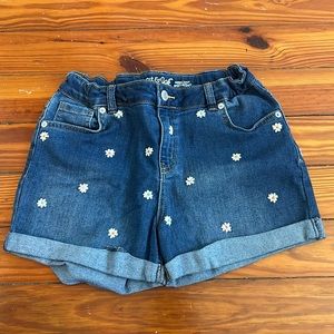 Target girls shorts. Looks like jean shorts but more of a soft material.